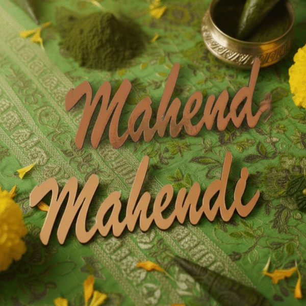 Mahendi Name Cutout