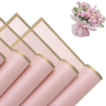 Pink bouquet wrapping sheet