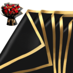 Black bouquet wrapping sheet