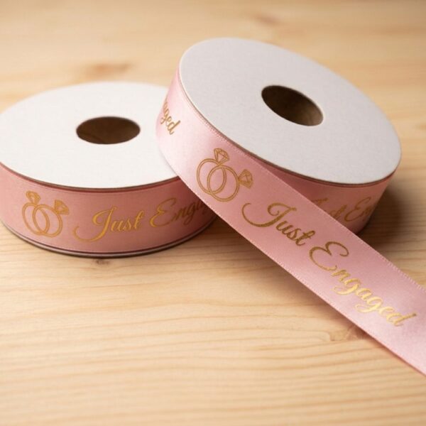 Just Engaged Ribbon Pink