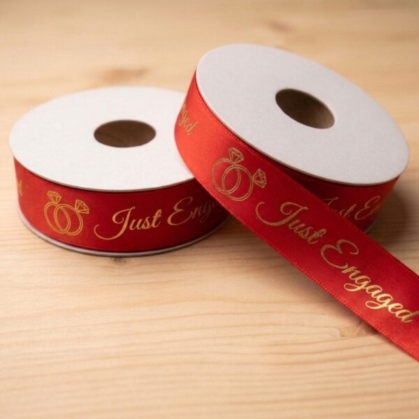 Just Engaged Ribbon Red