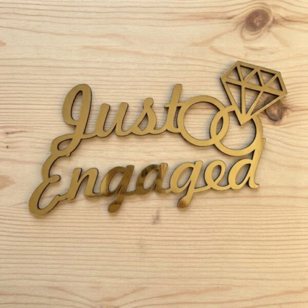 Just Engaged Name Cutout