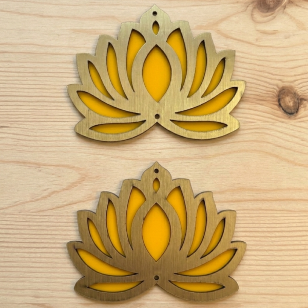 Yellow Lotus Cutout 3 Inch