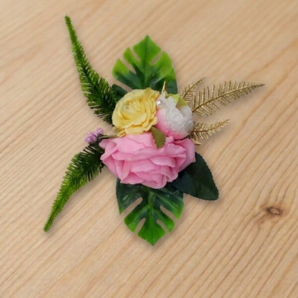 3 Flower Green Leaf Bunch
