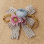 Butterfly Flower Bunch Peach - Blue Colour
