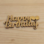 Happy Birthday With Baloon Cutout
