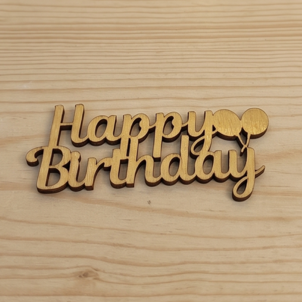 Happy Birthday With Baloon Cutout