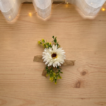 Sunflower Net Wire Ribbon Bunch White Colour