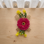 Sunflower Net Wire Ribbon Bunch Rani Pink Colour