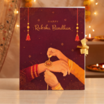 Raksha bandhan / Rakhi Golden Foil Print Box 1 ( 10x8x3 )