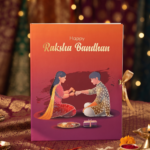 Raksha bandhan / Rakhi Golden Foil Print Box 2 ( 10x8x3 )
