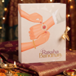 Raksha bandhan / Rakhi Golden Foil Print Box 3 ( 10x8x3 )