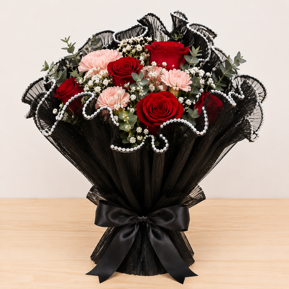 Pack Of 80 Pices. - 2026-07-03T192234.332 Bouquet Mesh Net / Noor Net Black ( 3 Mtrs. ) - Image 1