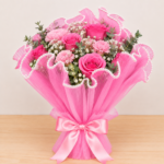 Bouquet Mesh Net / Noor Net Baby Pink ( 3 Mtrs. )