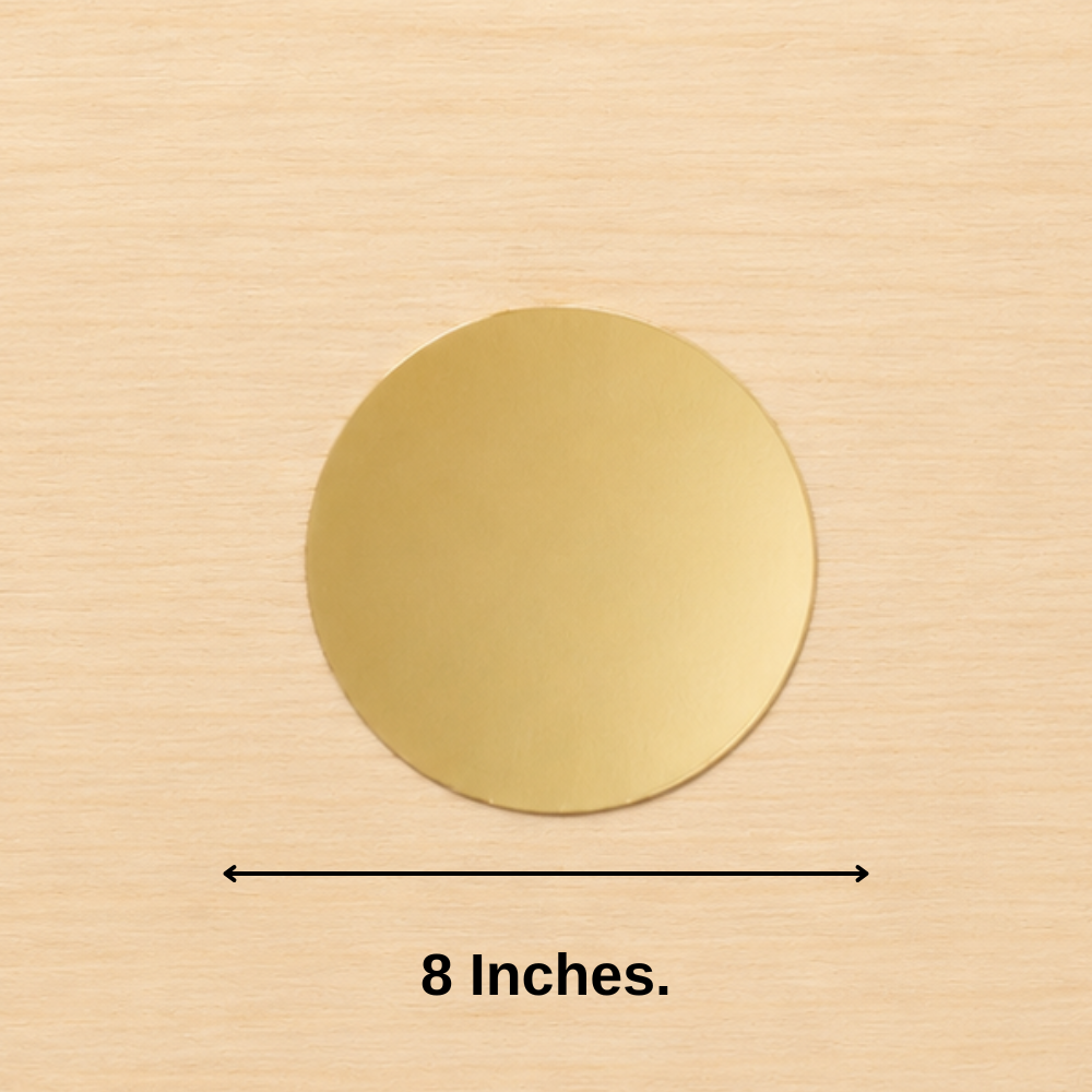 Pack Of 80 Pices. - 2026-07-14T171509.086 Golden MDF Base ( 8 Inches. ) - Image 1