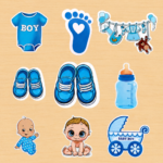 Baby Boy Cut Out Mix ( Pack of 9 )