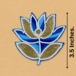 Blue Blossom Beaded Patch ( Pack of 6 )