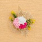 3 Flower Dahlia Bunch ( Pink + White + Rani Colour )