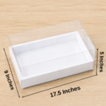 Cake + Flower Box White Colour (9 × 17.5 × 5 Inches)