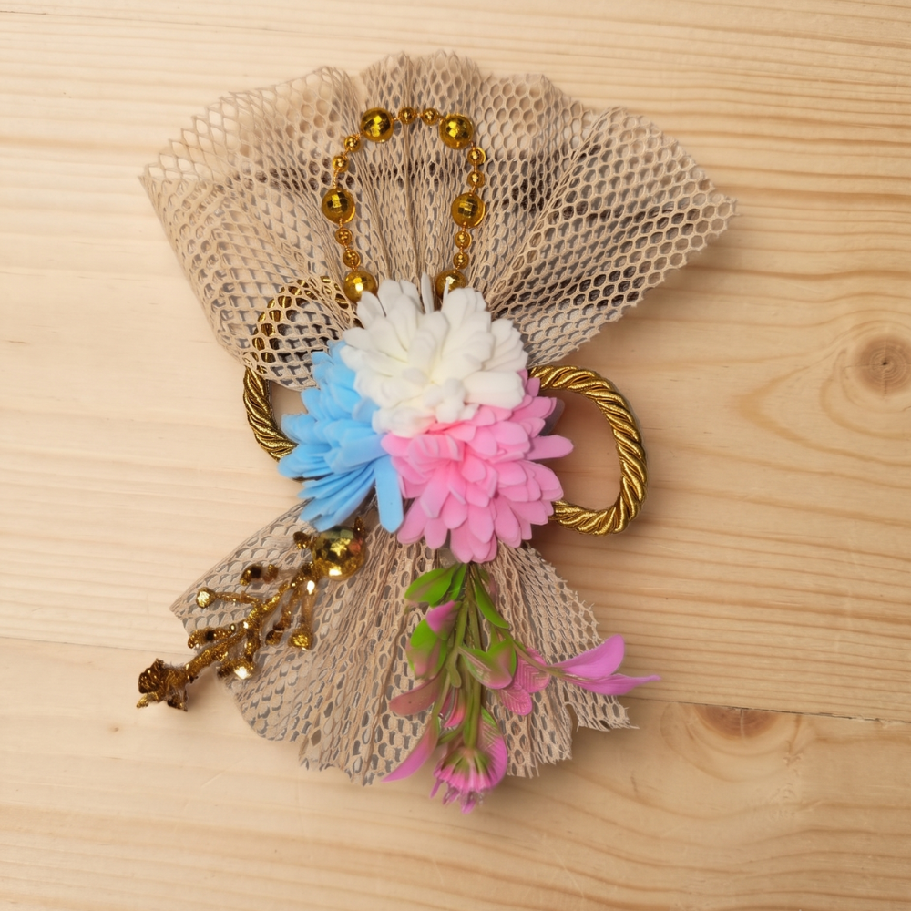 Untitled design - 2026-08-24T174554.605 3 Flower Foam Bunch Pink Blue White - Image 1