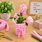 Pipe Cleaner Flower Pink
