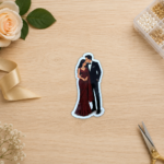 Western Forehead Kissing Couple MDF Cutout