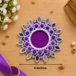 Candle Tea Light Holder 5 Purple ( Pack Of 3 )