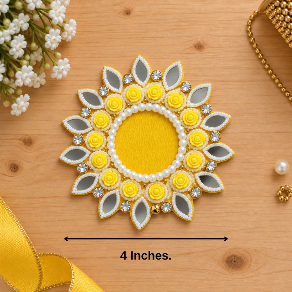 Patches SS Hamper (15) Candle Tea Light Holder 5 Yellow ( Pack Of 3 ) - Image 1