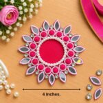 Candle Tea Light Holder 5 Rani Pink ( Pack Of 3 )