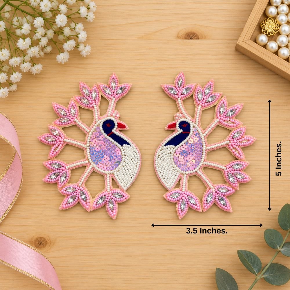 Patches SS Hamper (44) Bootis & Patches 7 Baby Pink Peacock ( 1 Pair ) - Image 1
