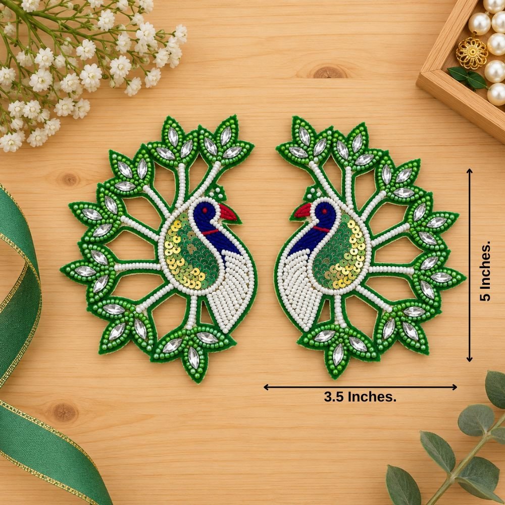 Patches SS Hamper (45) Bootis & Patches 7 Green Peacock ( 1 Pair ) - Image 1