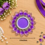 Candle Tea Light Holder 4 Purple ( Pack Of 3 )