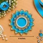 Candle Tea Light Holder 4 Blue ( Pack Of 3 )