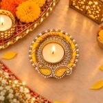 Candle Tea Light Holder Yellow