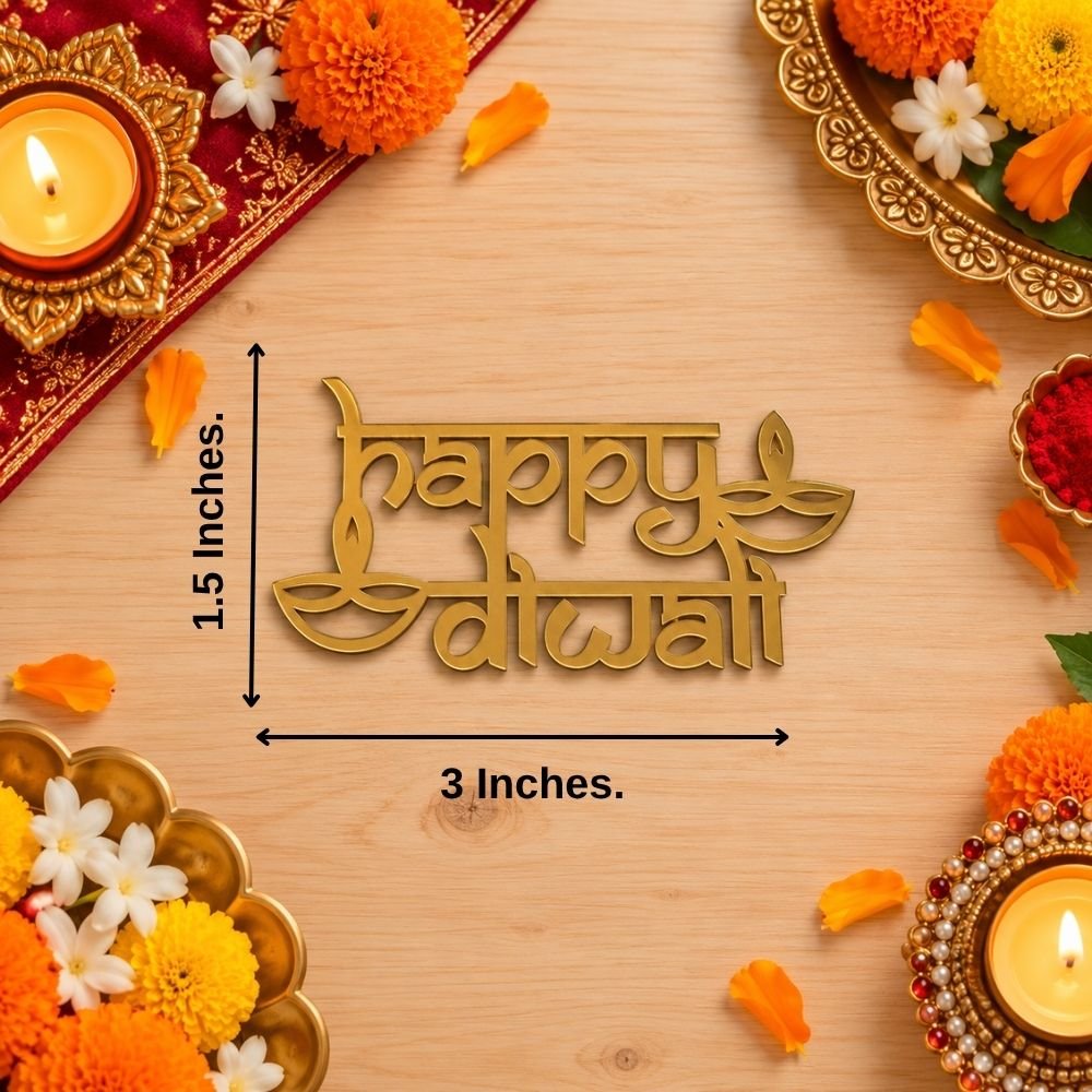 Diwali Cut out (2) Happy Diwali Acrylic Tag 01 - Image 1