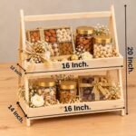 Pinewood Double Decker Hamper Basket