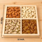 Pinewood Dry fruit Tray ( 12x12 )